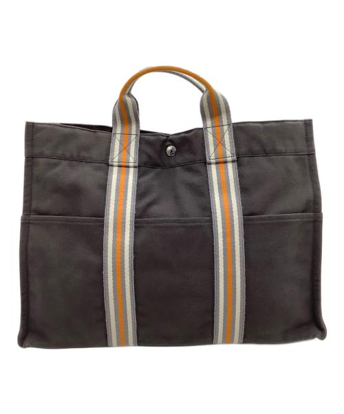 HERMES（エルメス）HERMES (エルメス) ハンドバッグ フールトゥ グレー×オレンジの古着・服飾アイテム