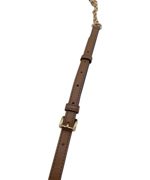 MICHAEL KORS（マイケルコース）MICHAEL KORS (マイケルコース) チェーンショルダーバッグ ブラウン×ベージュの古着・服飾アイテム