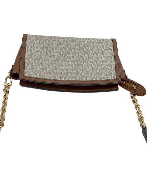 MICHAEL KORS（マイケルコース）MICHAEL KORS (マイケルコース) チェーンショルダーバッグ ブラウン×ベージュの古着・服飾アイテム