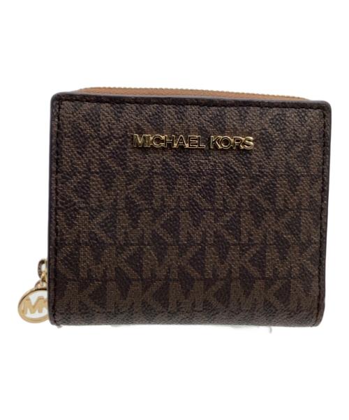 MICHAEL KORS（マイケルコース）MICHAEL KORS (マイケルコース) 2つ折り財布 ブラウンの古着・服飾アイテム