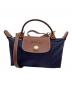 LONGCHAMP（ロンシャン）の古着「ミニショルダーバッグ　ル プリアージュ」｜ネイビー×ブラウン