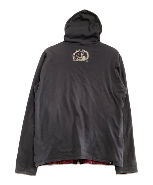 Hysteric Glamour（ヒステリックグラマー）Hysteric Glamour (ヒステリックグラマー) ジップパーカー グレー サイズ:Lの古着・服飾アイテム