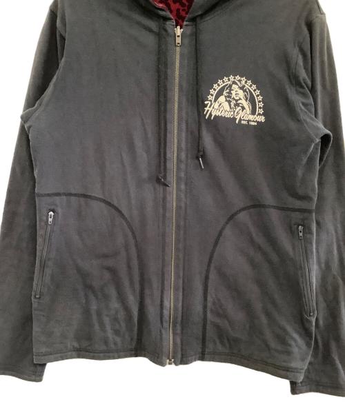 Hysteric Glamour（ヒステリックグラマー）Hysteric Glamour (ヒステリックグラマー) ジップパーカー グレー サイズ:Lの古着・服飾アイテム