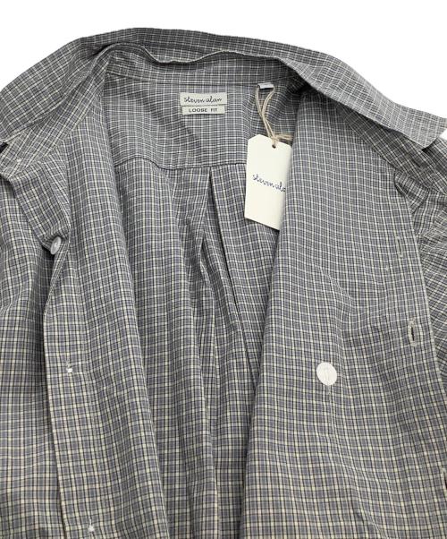 STEVEN ALAN（スティーブンアラン）STEVEN ALAN (スティーブンアラン) 長袖シャツ　チェック グレー サイズ:L 未使用品の古着・服飾アイテム