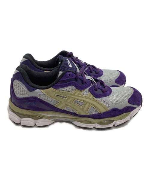 asics（アシックス）asics (アシックス) スニーカー パープル×グレー サイズ:24.5の古着・服飾アイテム