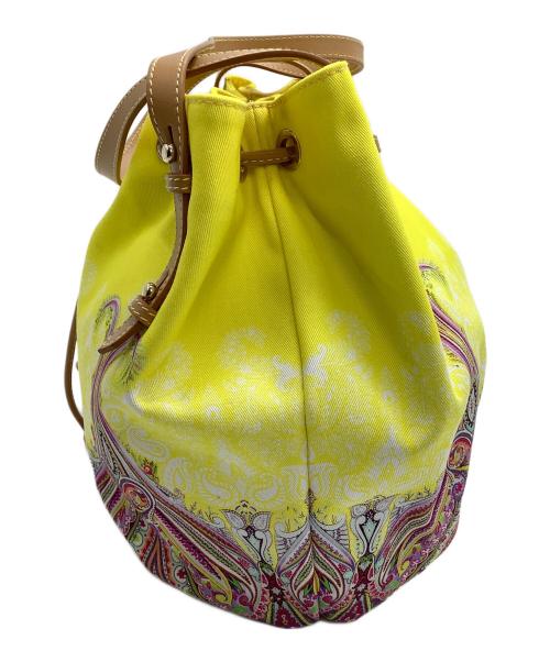ETRO（エトロ）ETRO (エトロ) 巾着ショルダーバッグ イエロー×レッドの古着・服飾アイテム