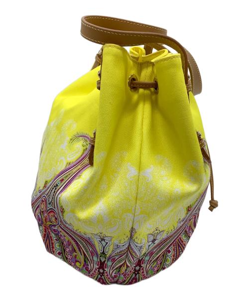 ETRO（エトロ）ETRO (エトロ) 巾着ショルダーバッグ イエロー×レッドの古着・服飾アイテム
