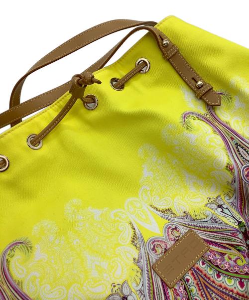 ETRO（エトロ）ETRO (エトロ) 巾着ショルダーバッグ イエロー×レッドの古着・服飾アイテム