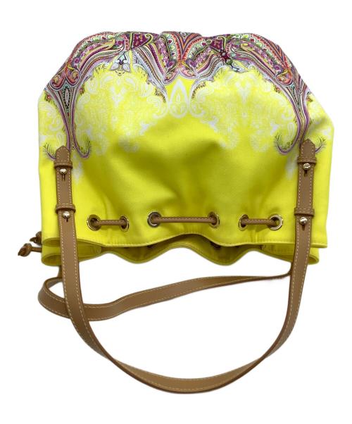 ETRO（エトロ）ETRO (エトロ) 巾着ショルダーバッグ イエロー×レッドの古着・服飾アイテム