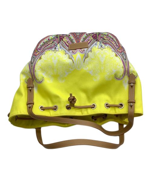 ETRO（エトロ）ETRO (エトロ) 巾着ショルダーバッグ イエロー×レッドの古着・服飾アイテム