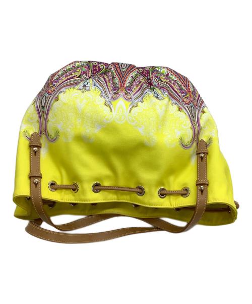 ETRO（エトロ）ETRO (エトロ) 巾着ショルダーバッグ イエロー×レッドの古着・服飾アイテム