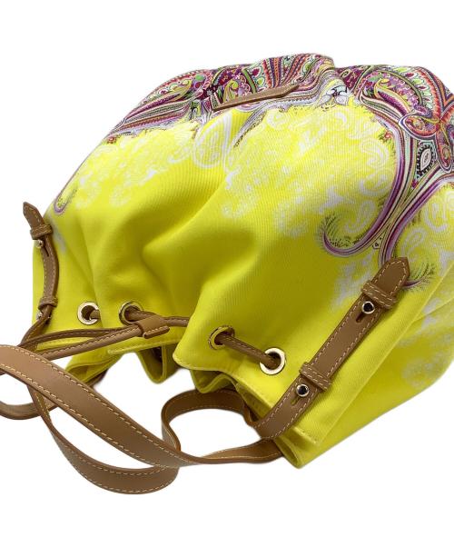 ETRO（エトロ）ETRO (エトロ) 巾着ショルダーバッグ イエロー×レッドの古着・服飾アイテム