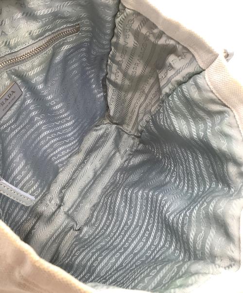 PRADA（プラダ）PRADA (プラダ) キャンバストートバッグ ブルーの古着・服飾アイテム