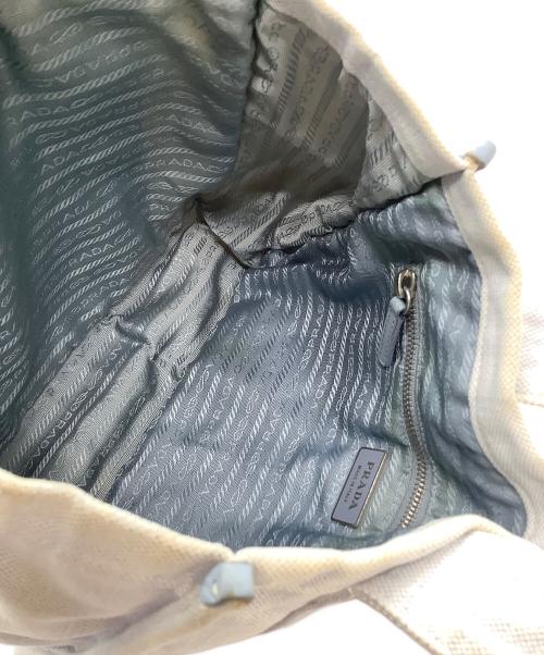 PRADA（プラダ）PRADA (プラダ) キャンバストートバッグ ブルーの古着・服飾アイテム