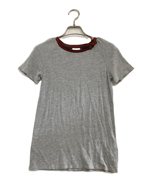GUCCI（グッチ）GUCCI (グッチ) 半袖カットソー　リボン グレー サイズ:12の古着・服飾アイテム