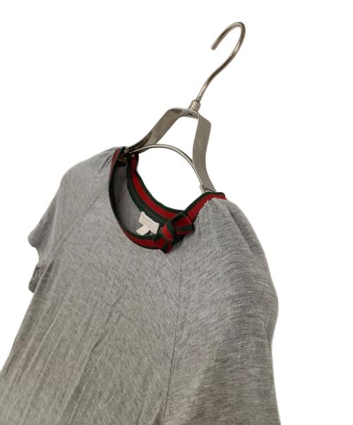 GUCCI（グッチ）GUCCI (グッチ) 半袖カットソー　リボン グレー サイズ:12の古着・服飾アイテム