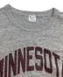 中古・古着 Champion (チャンピオン) 半袖Tシャツ　MINNESOTA グレー サイズ:S：8000円