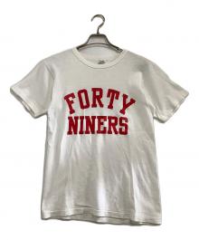 Champion（チャンピオン）の古着「半袖Tシャツ　FORTY NINERS」｜レッド×ホワイト