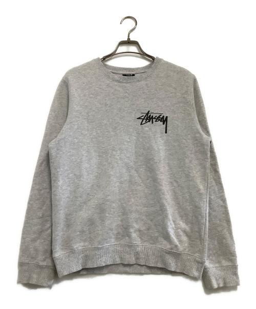 stussy（ステューシー）stussy (ステューシー) ロゴスウェット グレー サイズ:Sの古着・服飾アイテム