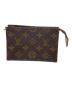 LOUIS VUITTON (ルイ ヴィトン) ポーチ モノグラム ポシェットトワレット15 ブラウン：20000円