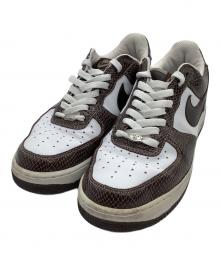 NIKE（ナイキ）の古着「ローカットスニーカー　Nike AIR FORCE 1 茶蛇」｜ホワイト×ブラウン