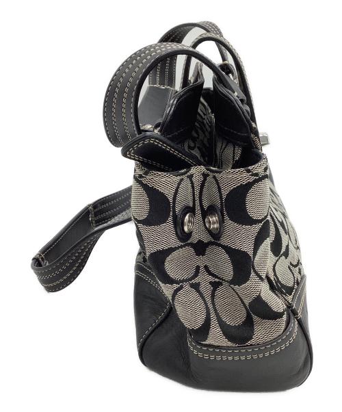COACH（コーチ）COACH (コーチ) バッグ シグネチャー グレー×ブラックの古着・服飾アイテム