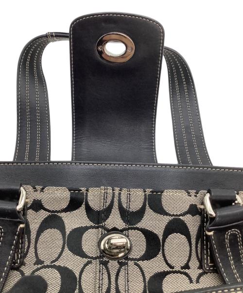 COACH（コーチ）COACH (コーチ) バッグ シグネチャー グレー×ブラックの古着・服飾アイテム