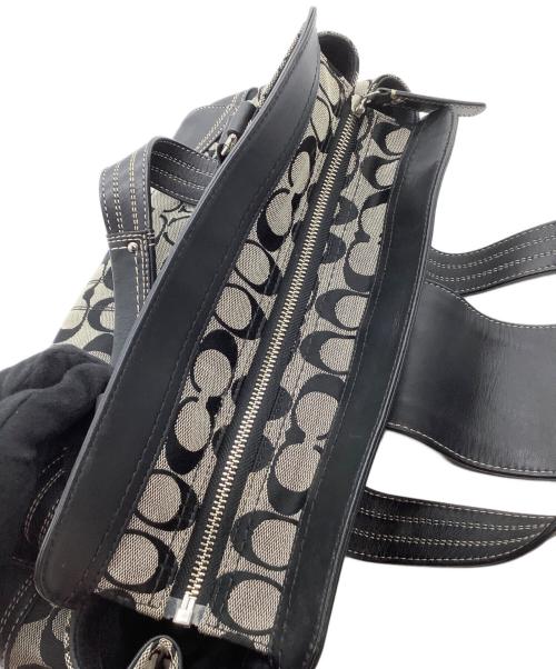 COACH（コーチ）COACH (コーチ) バッグ シグネチャー グレー×ブラックの古着・服飾アイテム