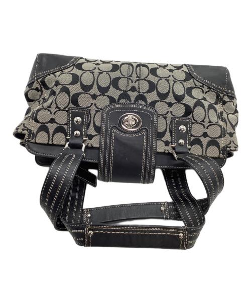 COACH（コーチ）COACH (コーチ) バッグ シグネチャー グレー×ブラックの古着・服飾アイテム