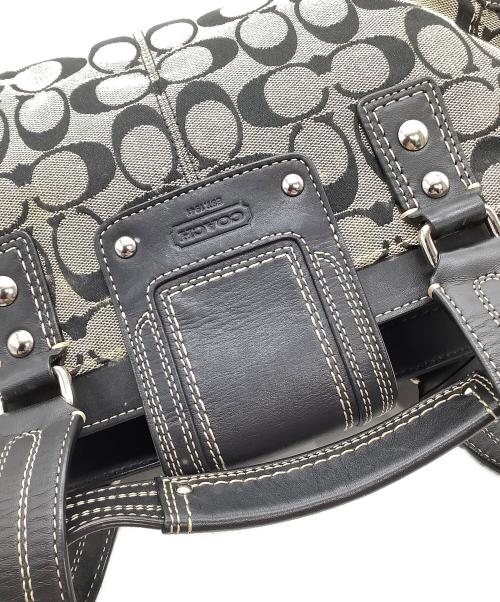 COACH（コーチ）COACH (コーチ) バッグ シグネチャー グレー×ブラックの古着・服飾アイテム