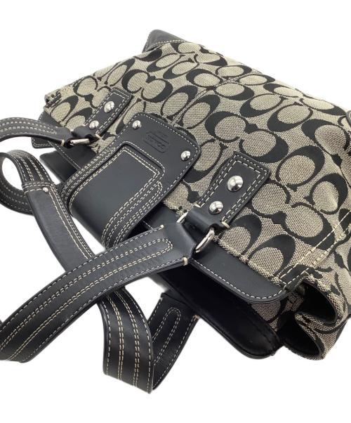 COACH（コーチ）COACH (コーチ) バッグ シグネチャー グレー×ブラックの古着・服飾アイテム