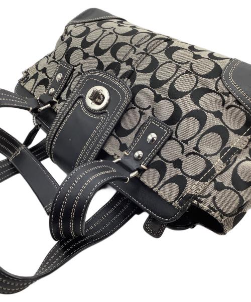 COACH（コーチ）COACH (コーチ) バッグ シグネチャー グレー×ブラックの古着・服飾アイテム