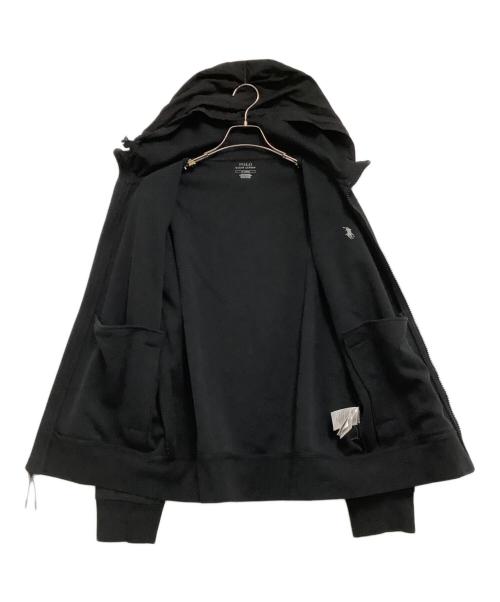 POLO RALPH LAUREN（ポロ・ラルフローレン）POLO RALPH LAUREN (ポロ・ラルフローレン) ジップパーカー　切替 ブラック サイズ:Mの古着・服飾アイテム