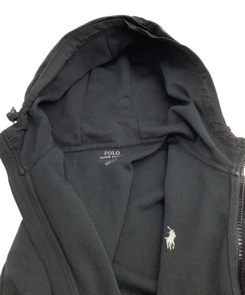 POLO RALPH LAUREN（ポロ・ラルフローレン）POLO RALPH LAUREN (ポロ・ラルフローレン) ジップパーカー　切替 ブラック サイズ:Mの古着・服飾アイテム