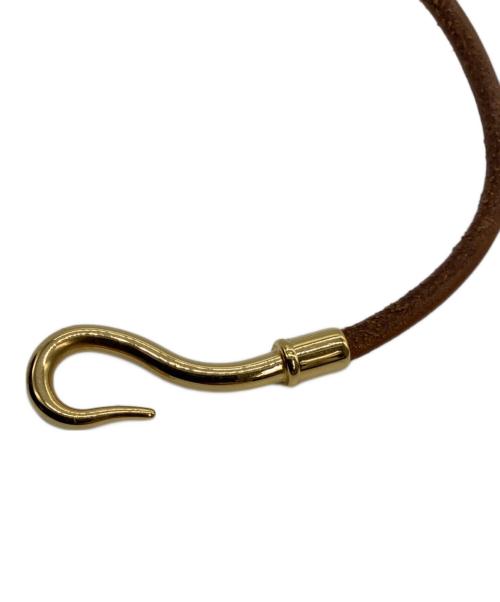 HERMES（エルメス）HERMES (エルメス) ジャンボチョーカー ブラウン×ゴールドの古着・服飾アイテム