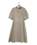 BLUE LABEL CRESTBRIDGEブルーレーベルクレストブリッジ）の古着「半袖ワンピース」｜ベージュ