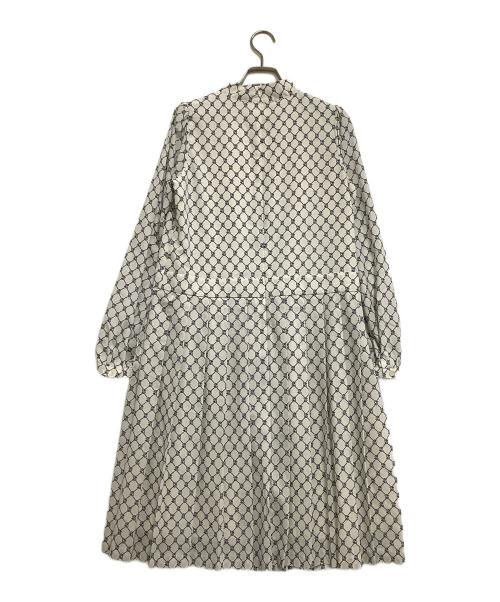 BLUE LABEL CRESTBRIDGE（ブルーレーベルクレストブリッジ）BLUE LABEL CRESTBRIDGE (ブルーレーベルクレストブリッジ) 長袖ワンピース ホワイト サイズ:38の古着・服飾アイテム