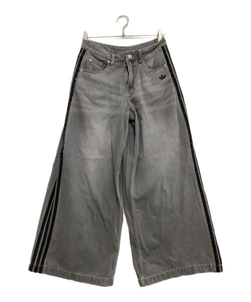 adidas Originals（アディダスオリジナル）adidas Originals (アディダスオリジナル) ワイドデニムパンツ グレー サイズ:66（W26）の古着・服飾アイテム