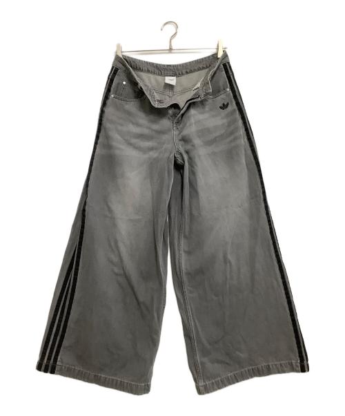 adidas Originals（アディダスオリジナル）adidas Originals (アディダスオリジナル) ワイドデニムパンツ グレー サイズ:66（W26）の古着・服飾アイテム