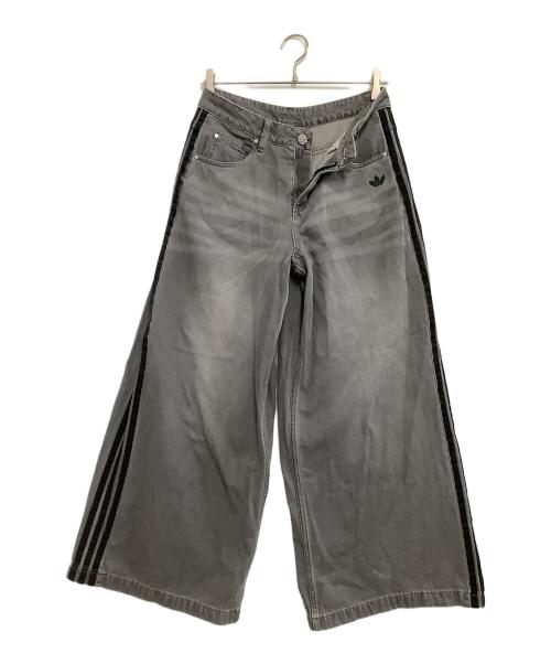adidas Originals（アディダスオリジナル）adidas Originals (アディダスオリジナル) ワイドデニムパンツ グレー サイズ:66（W26）の古着・服飾アイテム