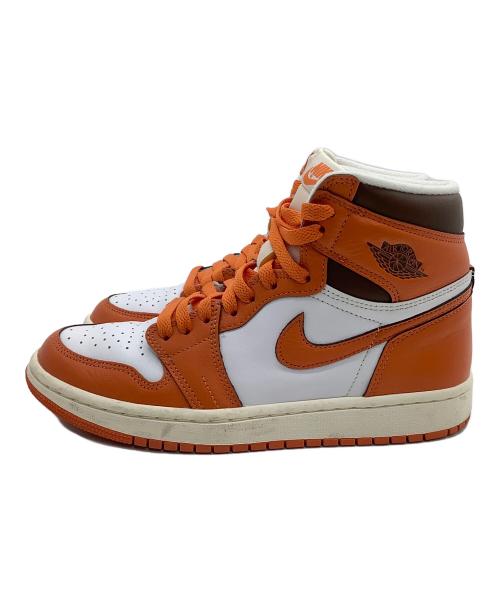 NIKE（ナイキ）NIKE (ナイキ) ハイカットスニーカー　Air Jordan 1 High OG オレンジ×ホワイト サイズ:24.5の古着・服飾アイテム