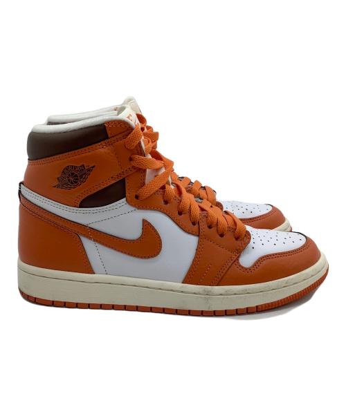 NIKE（ナイキ）NIKE (ナイキ) ハイカットスニーカー　Air Jordan 1 High OG オレンジ×ホワイト サイズ:24.5の古着・服飾アイテム