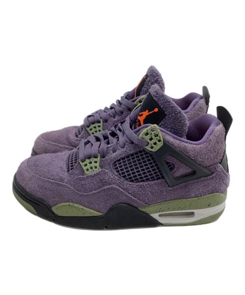NIKE（ナイキ）NIKE (ナイキ) ローカットスニーカー AIR JORDAN4 パープル サイズ:24.5の古着・服飾アイテム