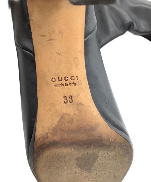 GUCCI（グッチ）GUCCI (グッチ) ロングブーツ ブラック サイズ:36の古着・服飾アイテム