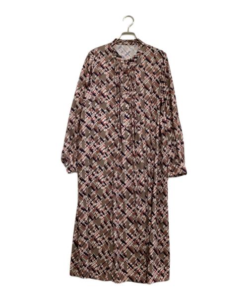 Leilian（レリアン）Leilian (レリアン) 長袖ワンピース ベージュ サイズ:11の古着・服飾アイテム