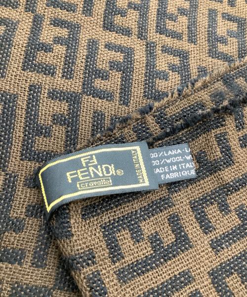 FENDI（フェンディ）FENDI (フェンディ) ストール ズッカ ブラウンの古着・服飾アイテム