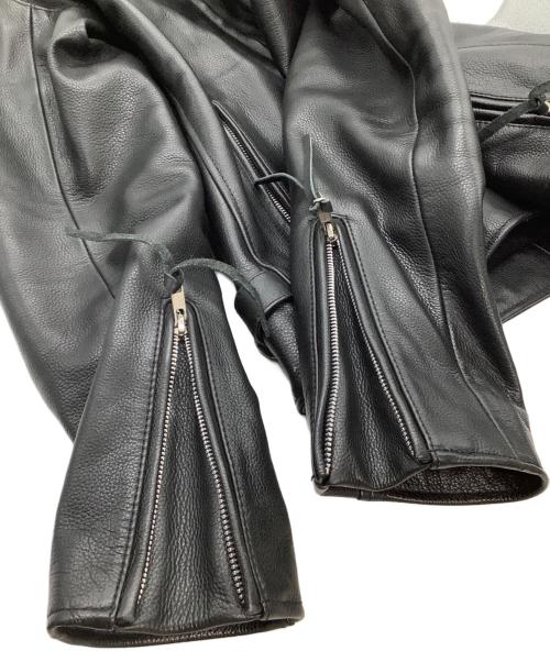 Liugoo Leathers（リューグーレザーズ）Liugoo Leathers (リューグーレザーズ) ライダースジャケット ブラック サイズ:Lの古着・服飾アイテム