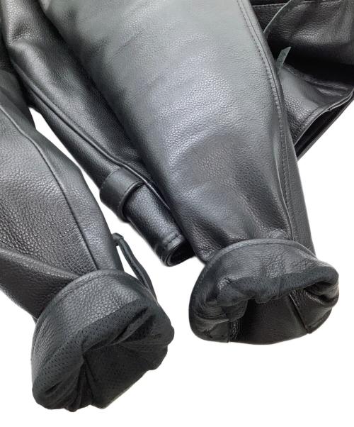 Liugoo Leathers（リューグーレザーズ）Liugoo Leathers (リューグーレザーズ) ライダースジャケット ブラック サイズ:Lの古着・服飾アイテム