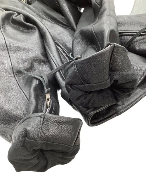 Liugoo Leathers（リューグーレザーズ）Liugoo Leathers (リューグーレザーズ) ライダースジャケット ブラック サイズ:Lの古着・服飾アイテム