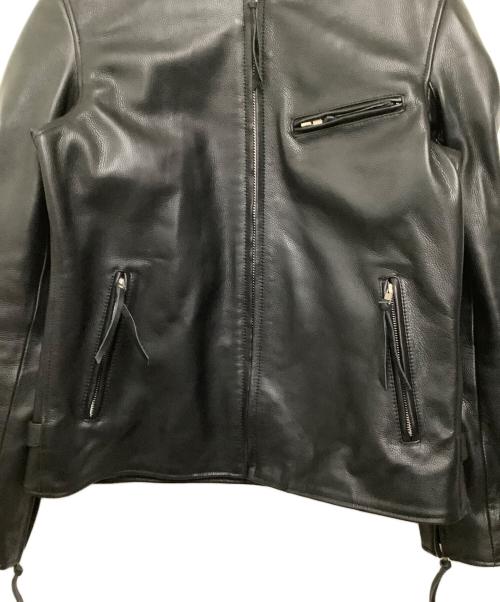 Liugoo Leathers（リューグーレザーズ）Liugoo Leathers (リューグーレザーズ) ライダースジャケット ブラック サイズ:Lの古着・服飾アイテム